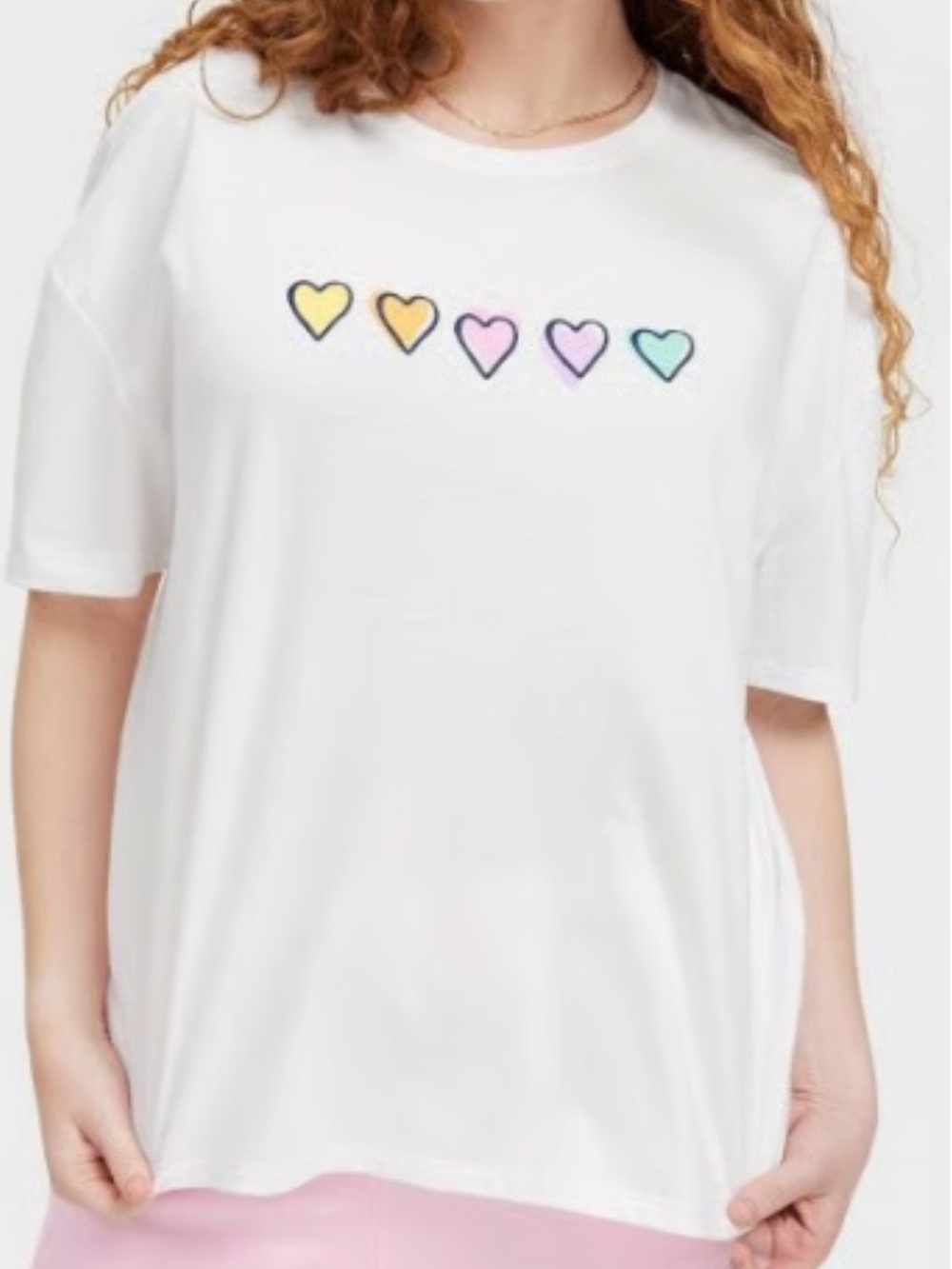 Roller Rabbit x Target White Short sleeve T-Shirt Disco Hearts Size 1X Retro